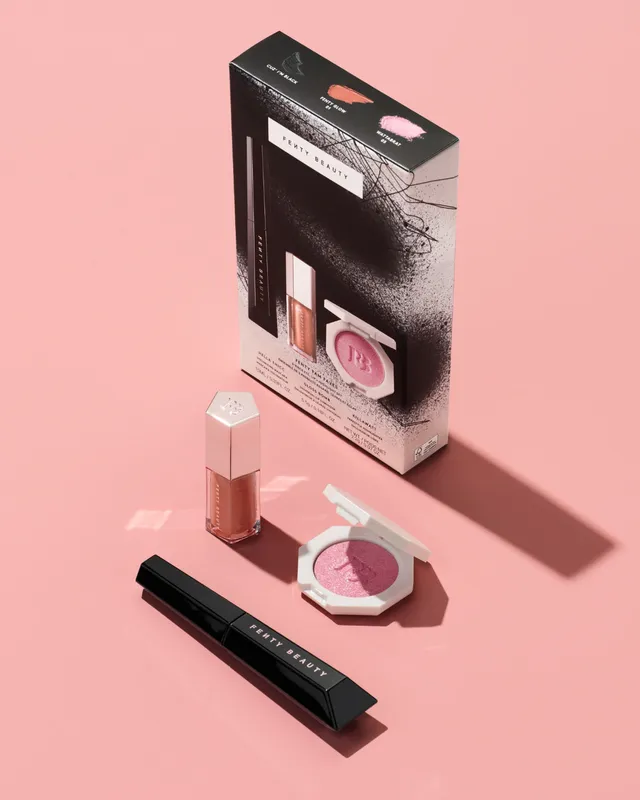 Fenty Beauty Fenty Fam Faves set yeux lèvres highlighter 3 pièces