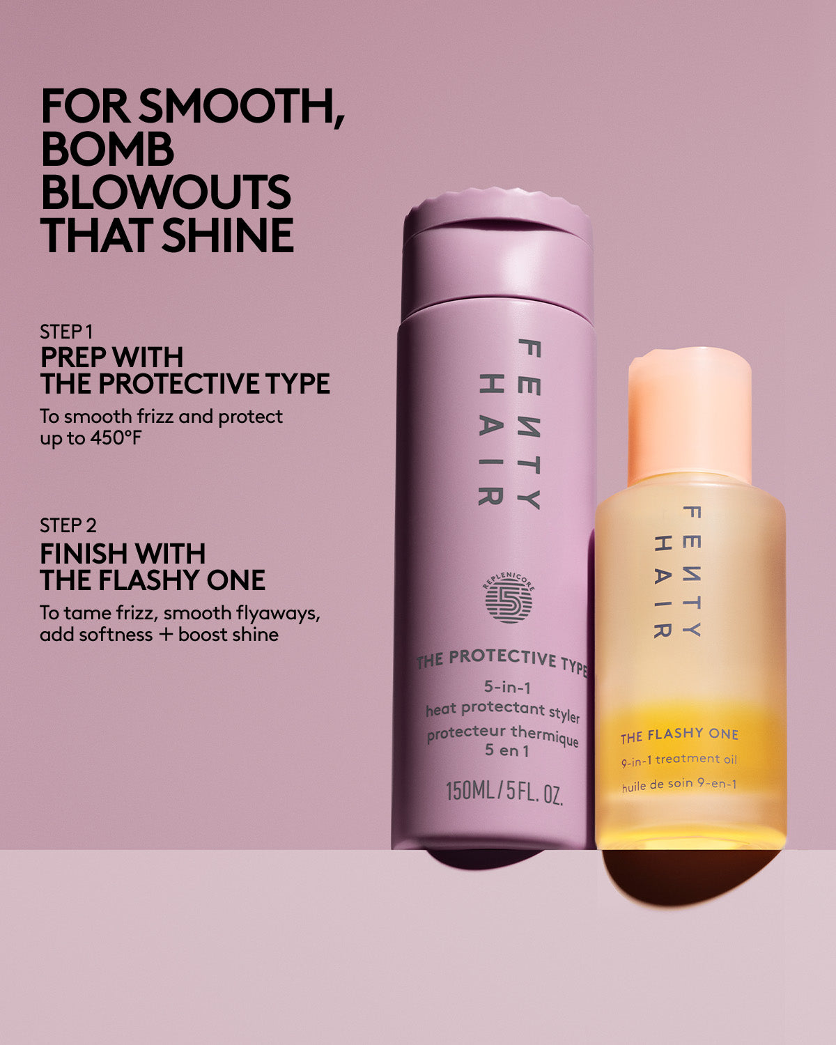 Fenty Beauty Heat Stylers Bundle Coffret Cheveux Crème + Huile
