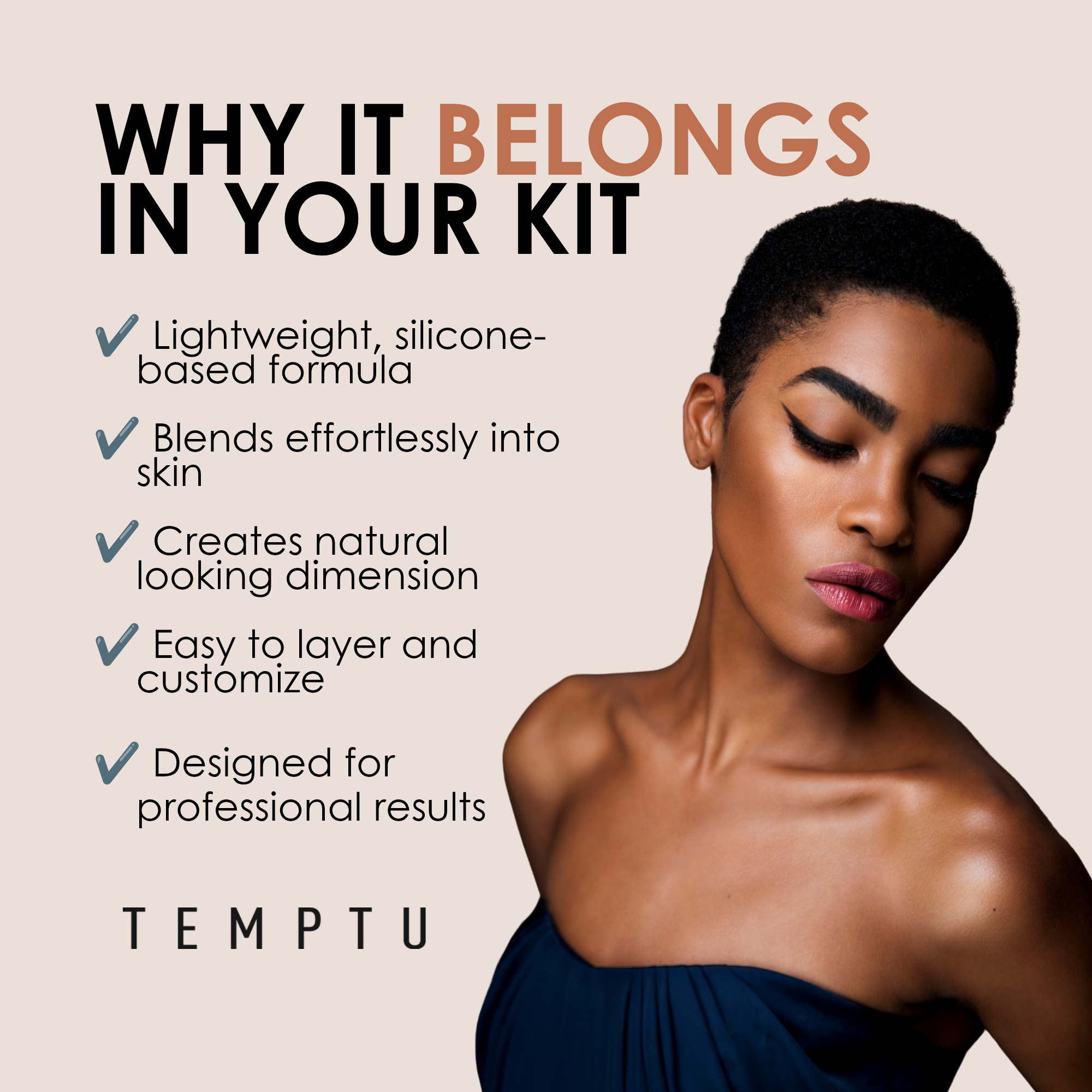 TEMPTU Bronzer Contour airbrush Matte Shimmer teint