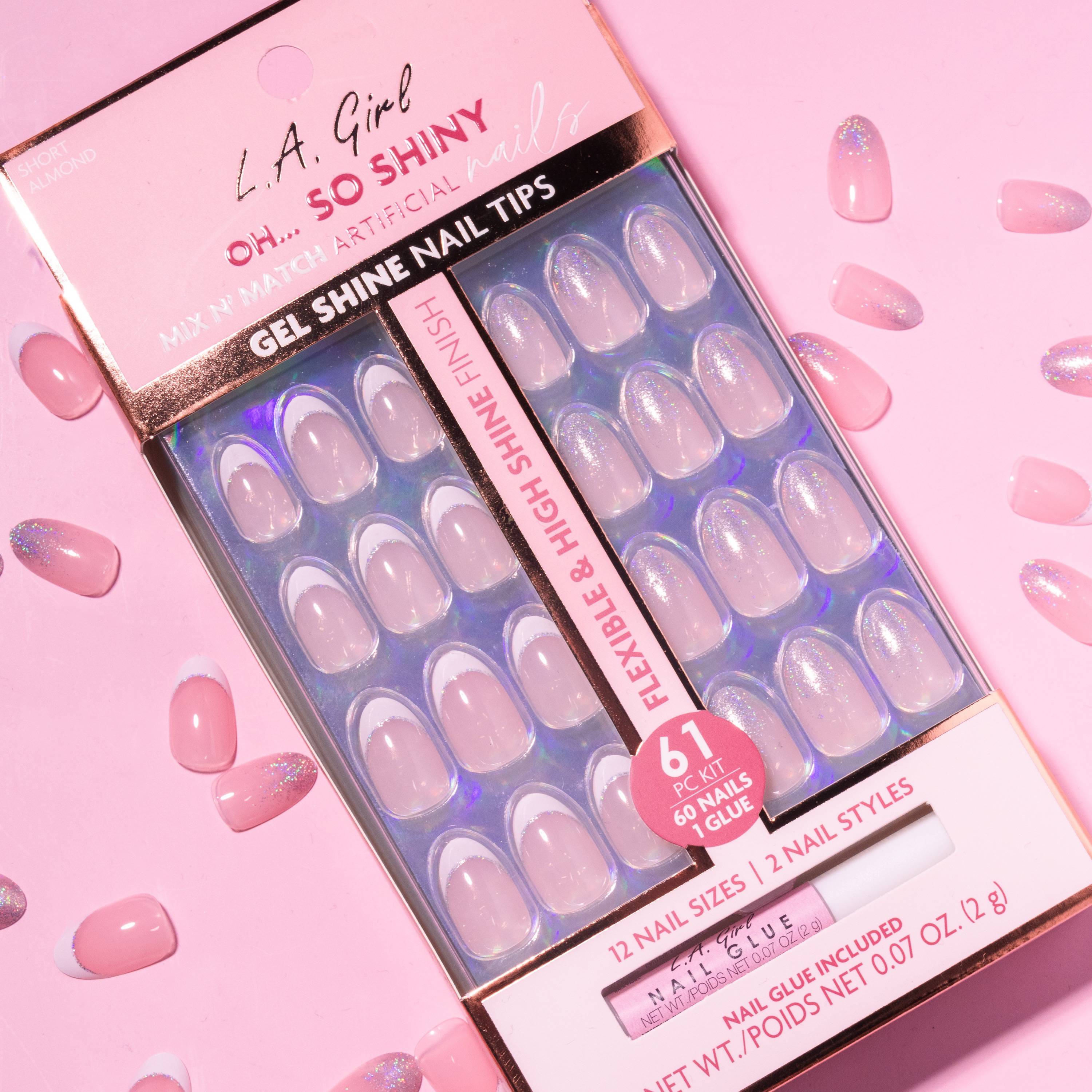 L.A. Girl Oh So Shiny GNT159G faux ongles Dream Team 60 pcs