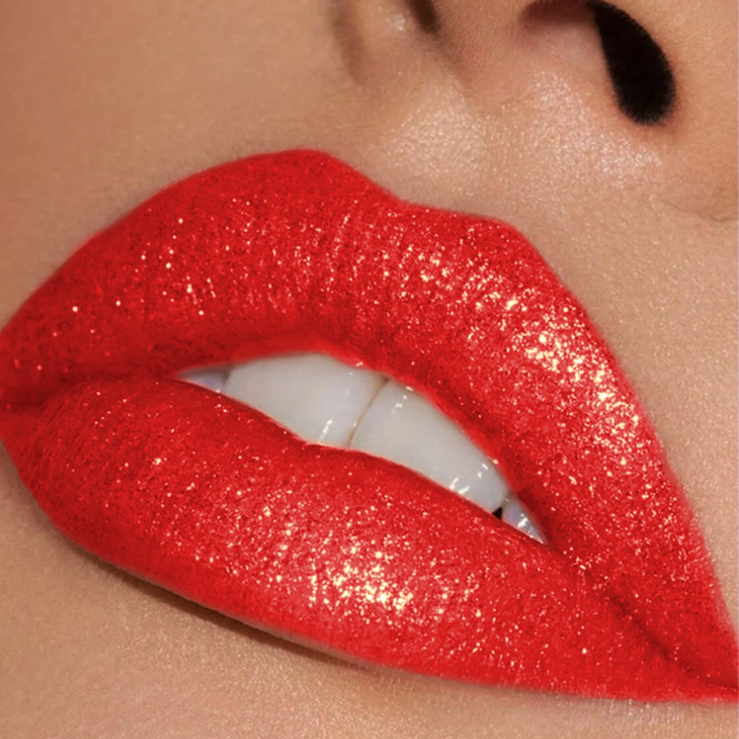 Glam'Up Les Lèvres rouge diamant Red Coral N°3 pailleté