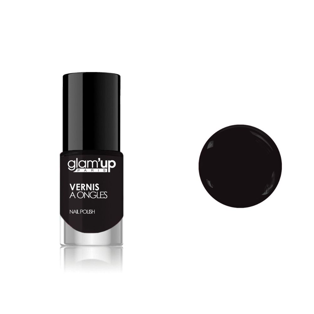 GLAM'UP Les Ongles Vernis Noir longue tenue brillant
