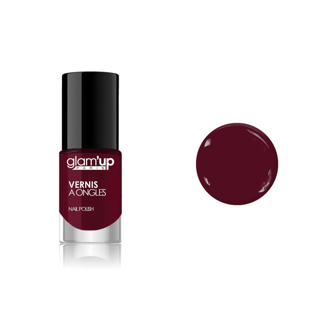 GLAM'UP Les Ongles Vernis à Ongles Bordeaux longue tenue