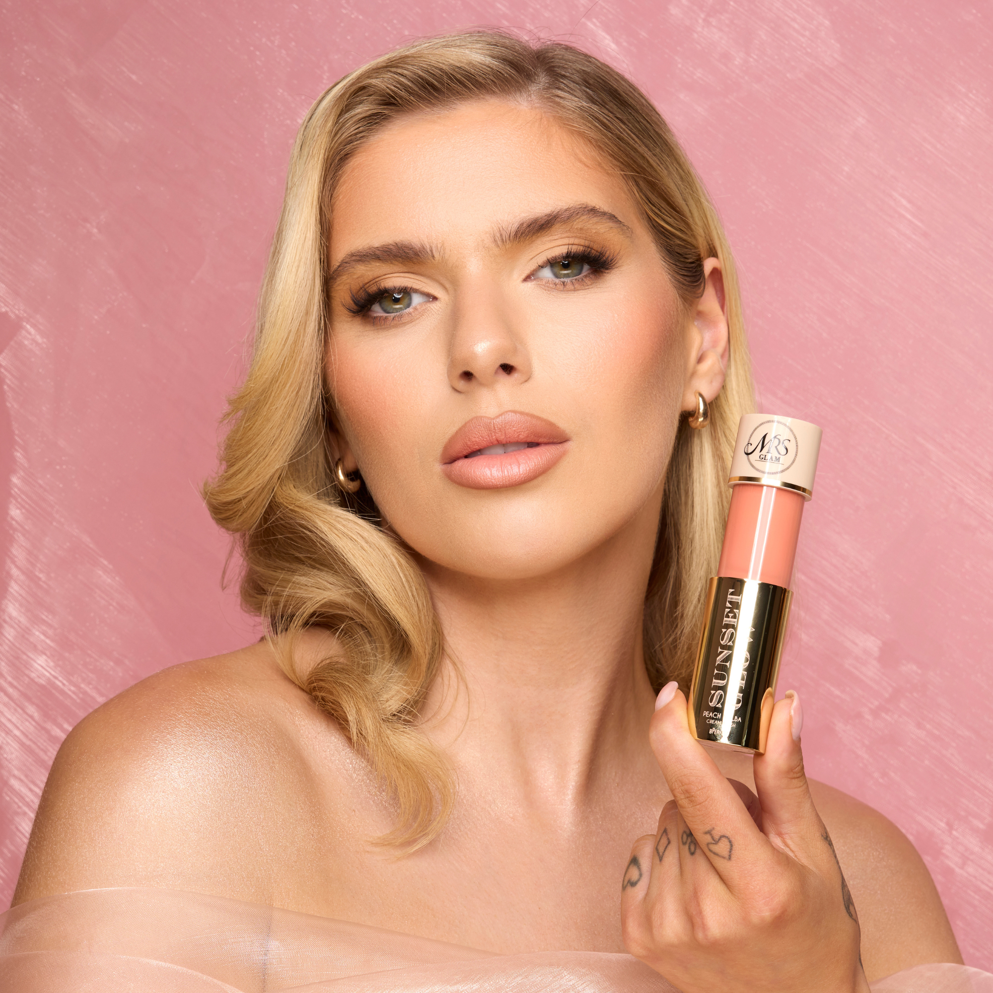 Mrs Glam Sunset Glow blush crème éclat lumineux 10 ml