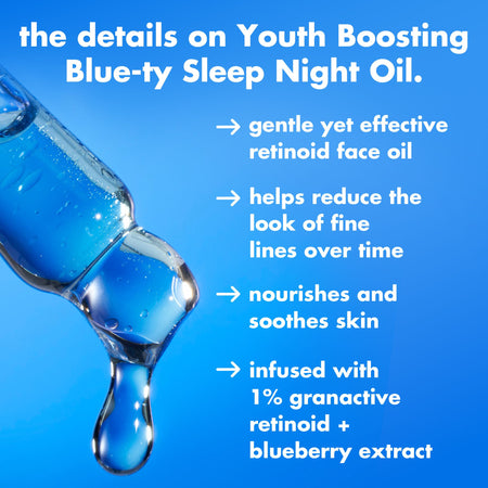 E.L.F. Youth Boosting Blue-ty Sleep huile visage nuit rétinoïde