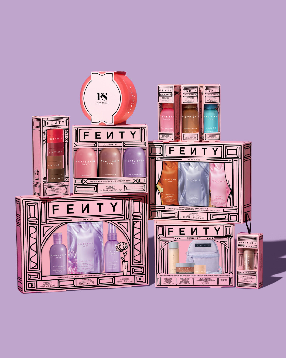 Fenty Beauty Mist N Match trio brumes corps mini