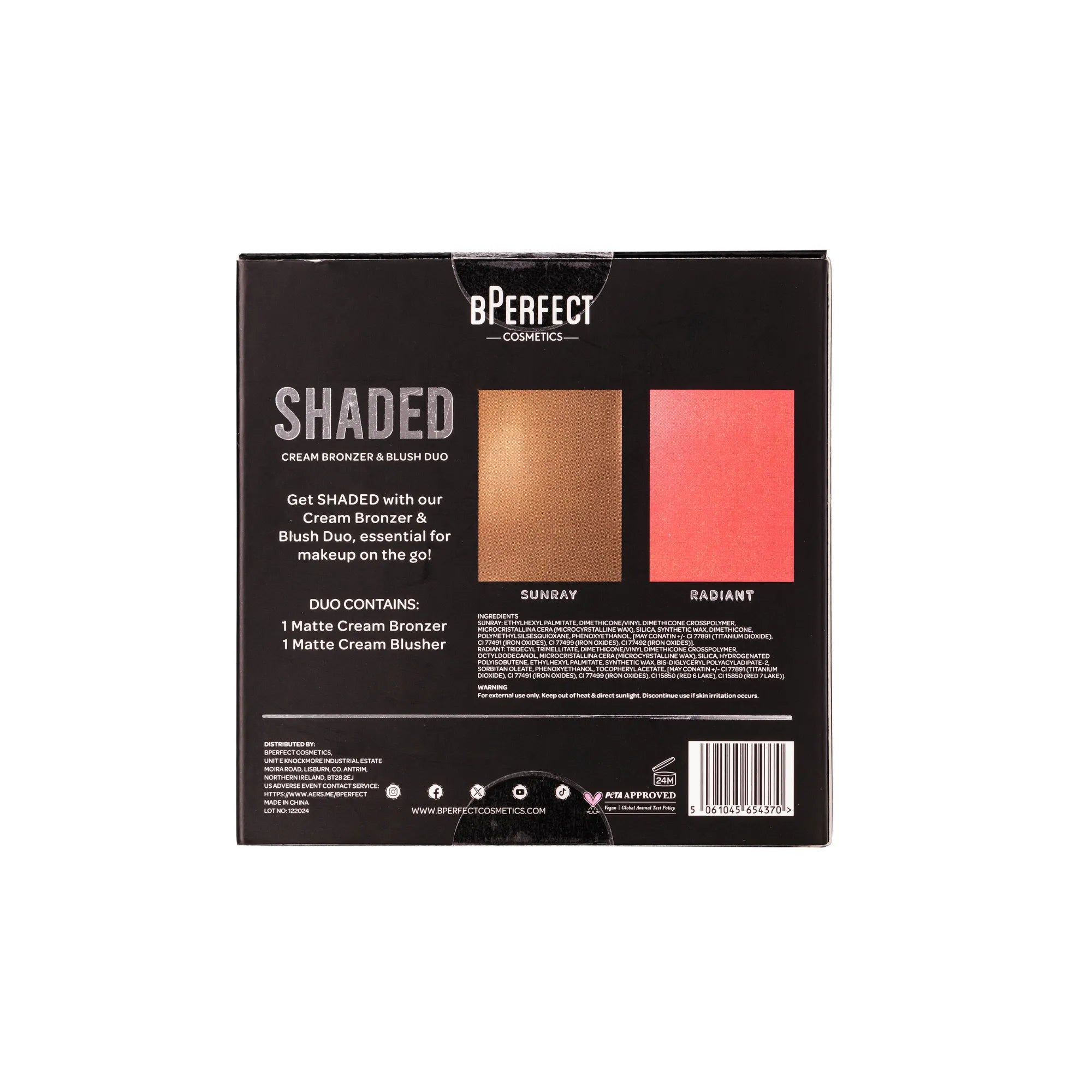 Be Perfect Shaded Duo bronzer et blush crème 01 Light