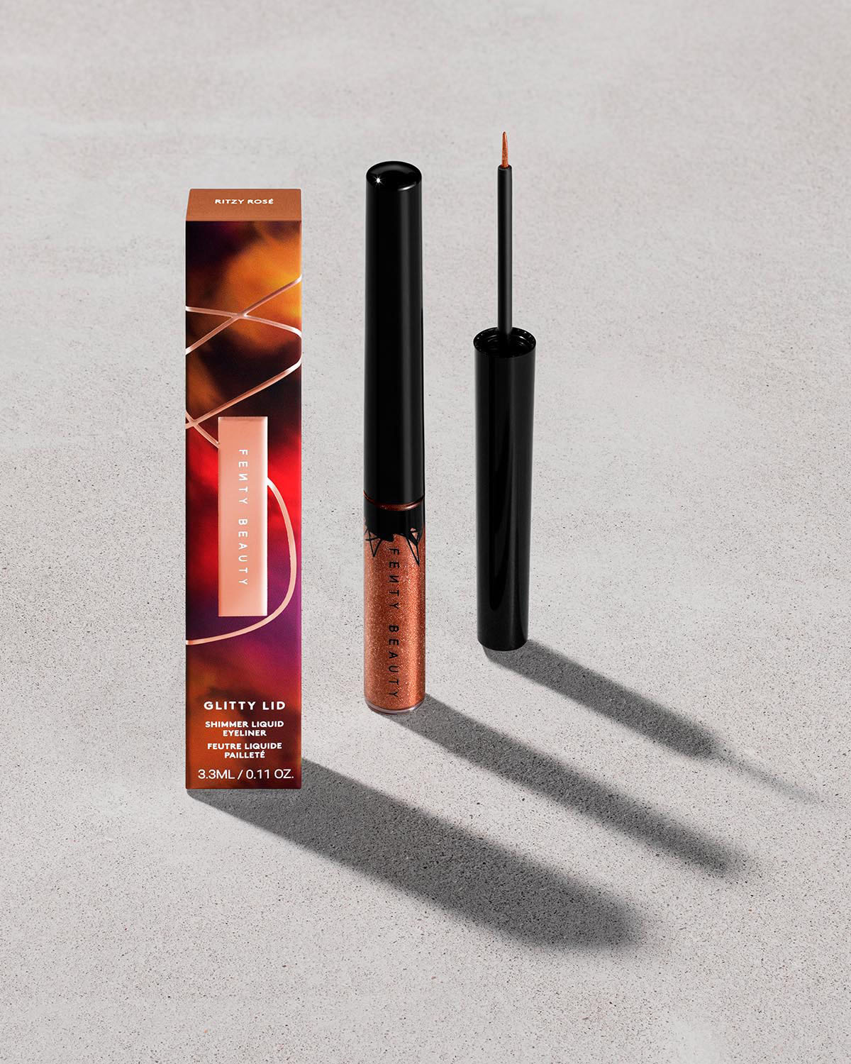 Fenty Beauty Glitty Lid Eyeliner liquide Ritzy Rose métal