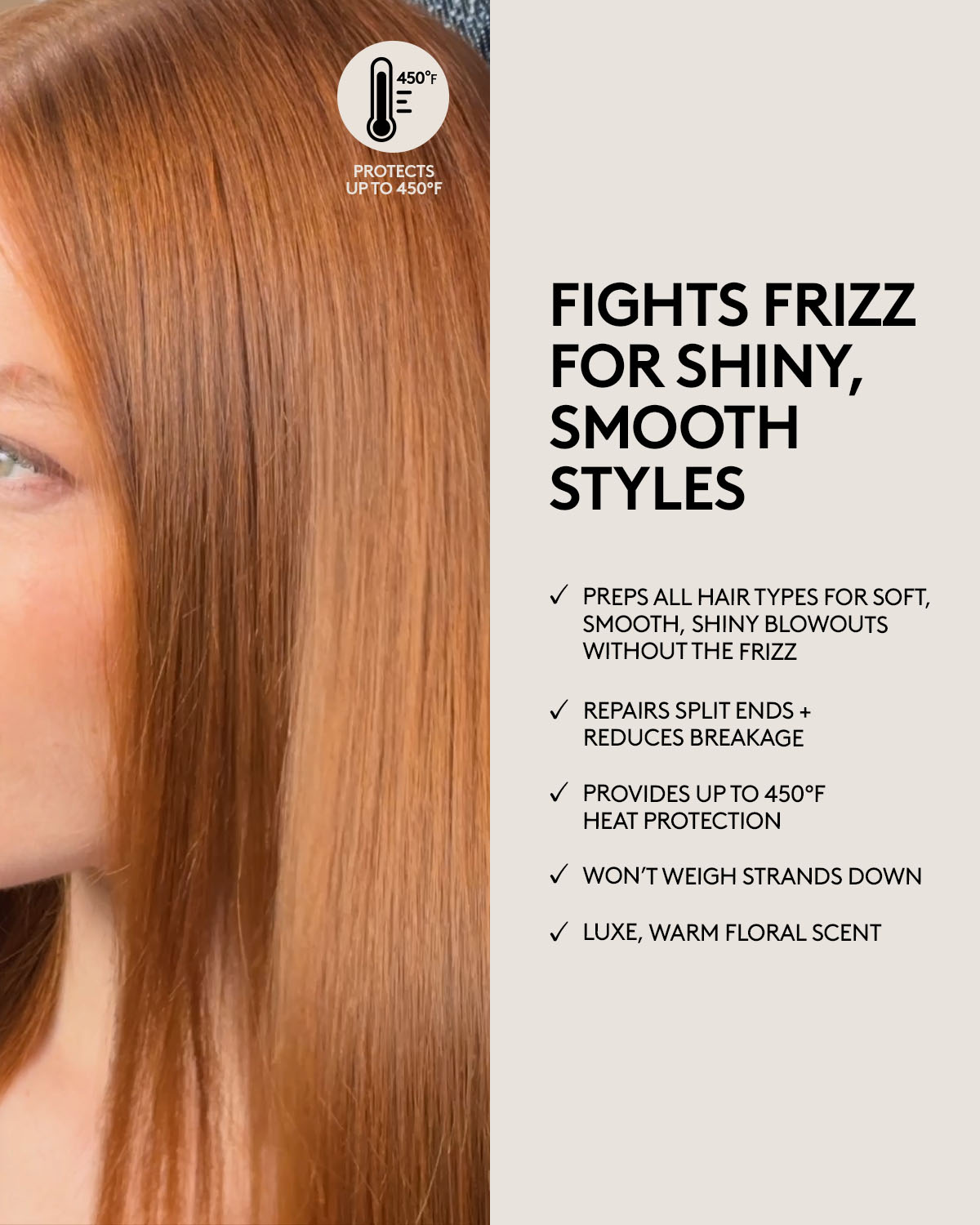 Fenty Beauty Protective Type crème cheveux thermo 450°F anti-frisottis
