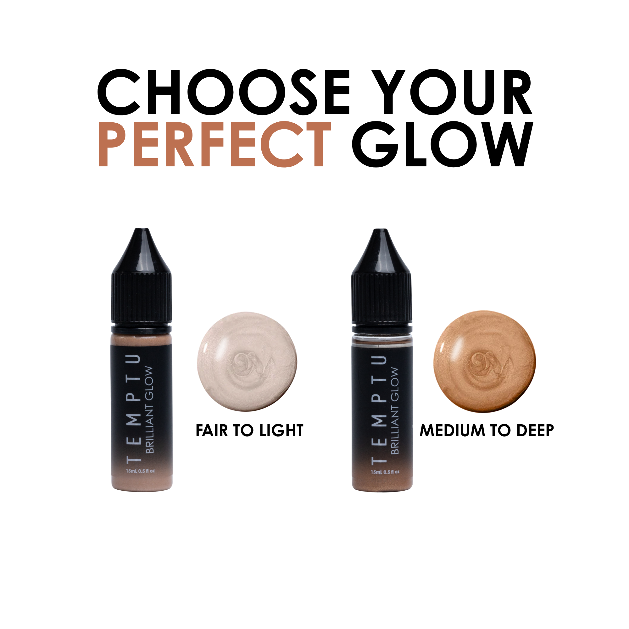TEMPTU Brilliant Glow base éclat Fair to Light 0.5 oz