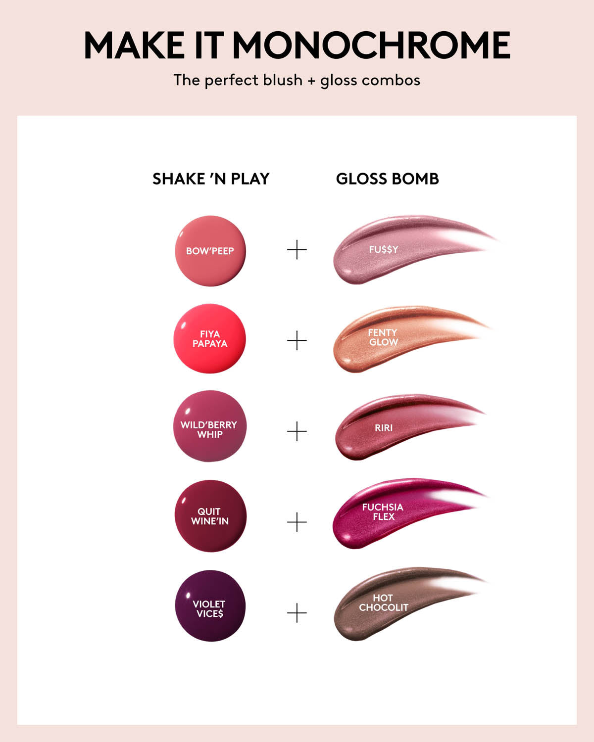 Fenty Beauty Poppin' Duo Blush Liquide + Gloss Lèvres