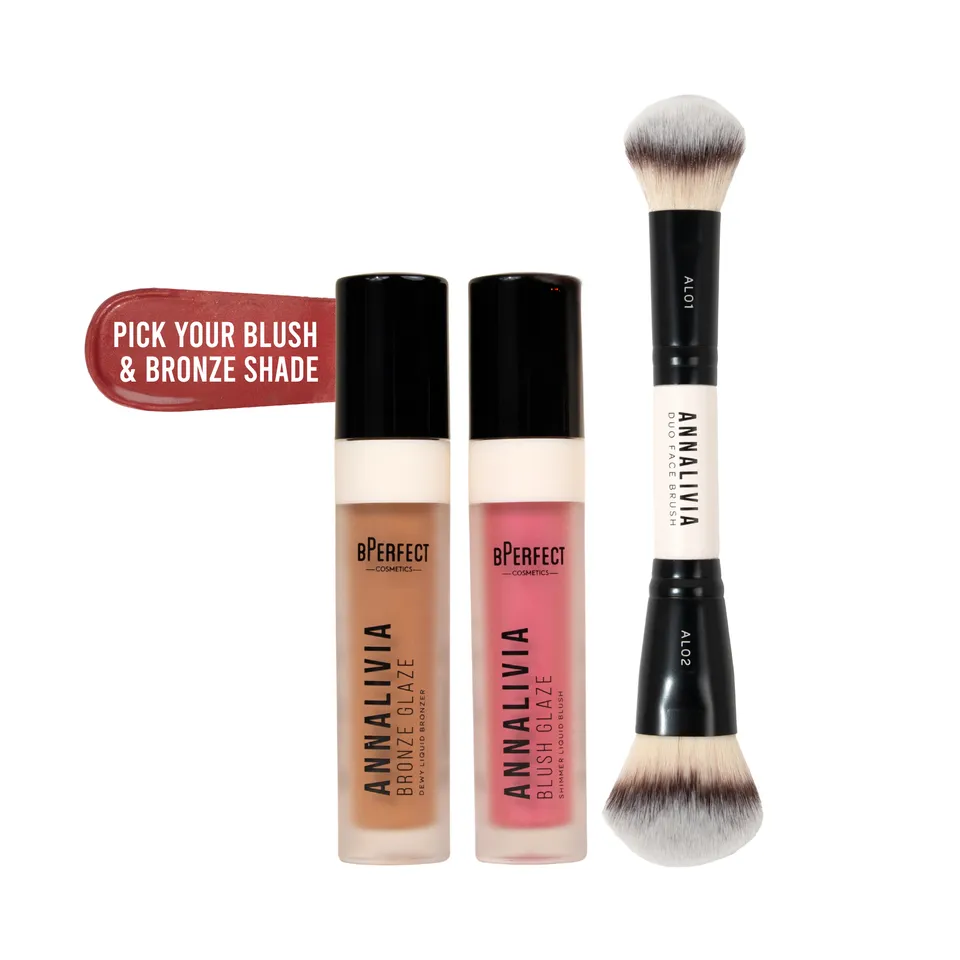 BPerfect x Annalivia Blush Bronze Glaze Trio coffret lumineux
