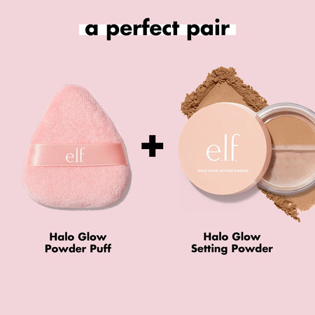 E.L.F Halo Glow houppette poudre visage lavable fini flouté