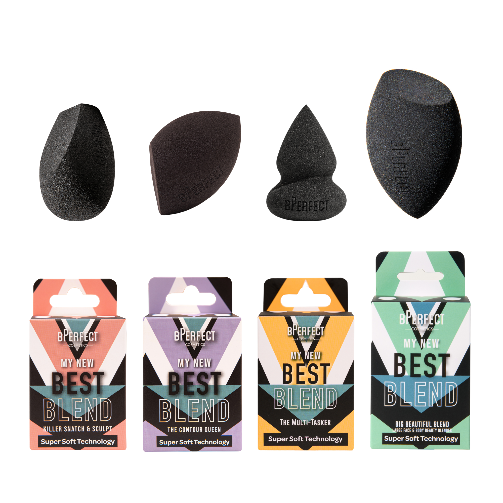 BPerfect Best Blend éponges maquillage 4 pièces sans latex