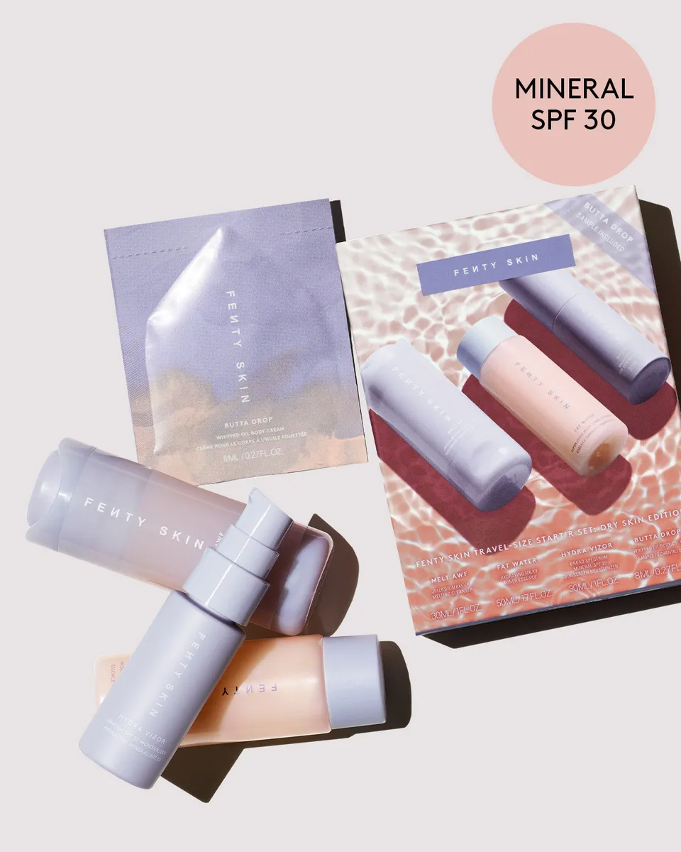 Fenty Skin Start'r coffret voyage peau sèche SPF