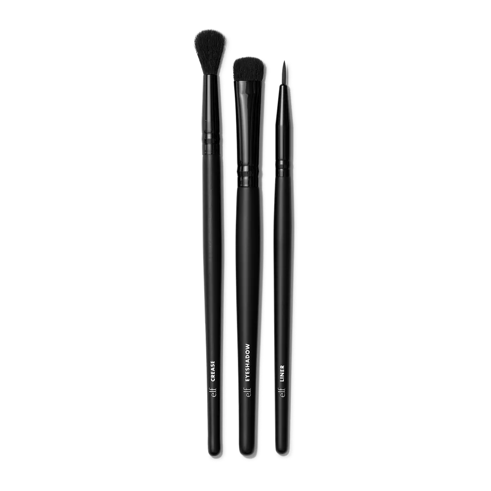 e.l.f. No Budge Eye Set 3 pinceaux yeux application précise