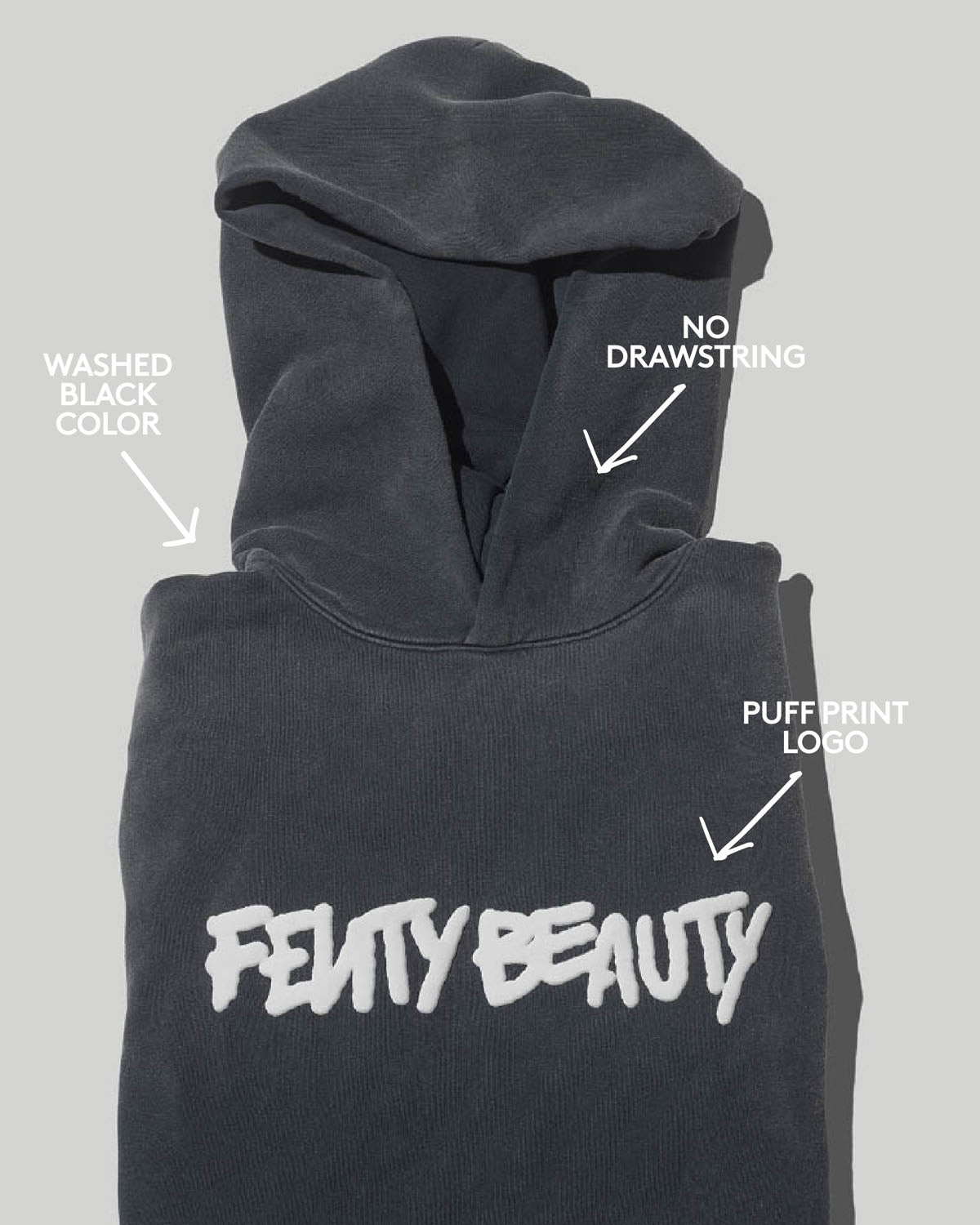 Fenty Beauty sweat à capuche oversize noir L unisexe