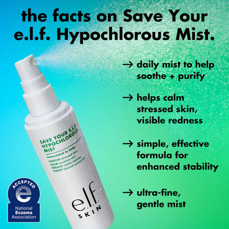 e.l.f. Save Your e.l.f. brume visage acide hypochloreux apaisante