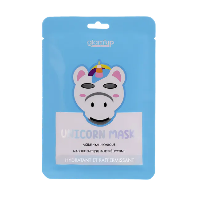 GLAM'UP Skincare Masque en Tissu Licorne Kawaii hydratant