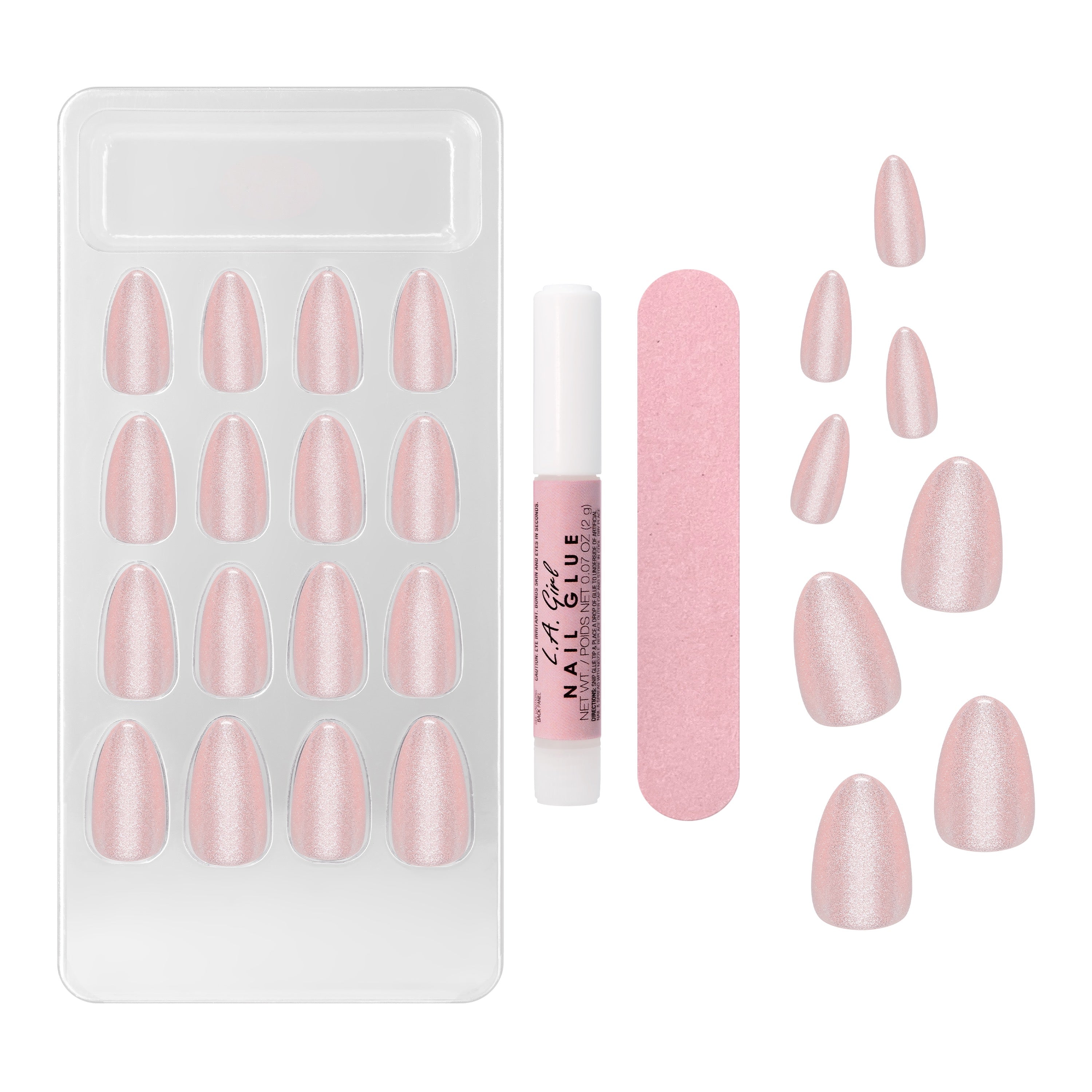 L.A. Girl Nails Oh So Shiny faux ongles Moonstone gel
