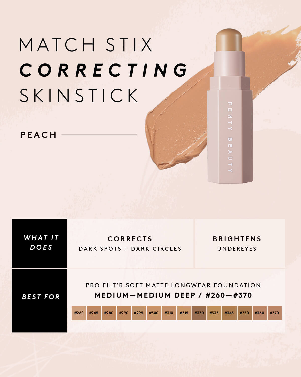 Fenty Beauty Match Stix stick correcteur Peach 7,10 g mat