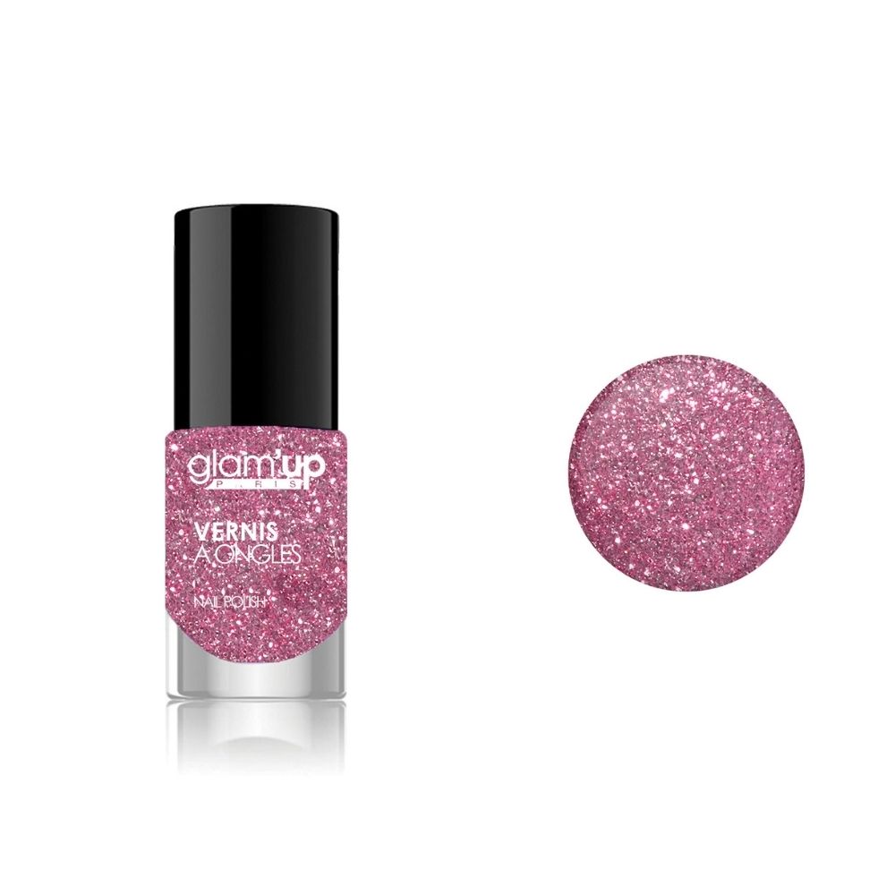 Glam'Up Les Ongles Vernis à Ongles Pailleté Rose