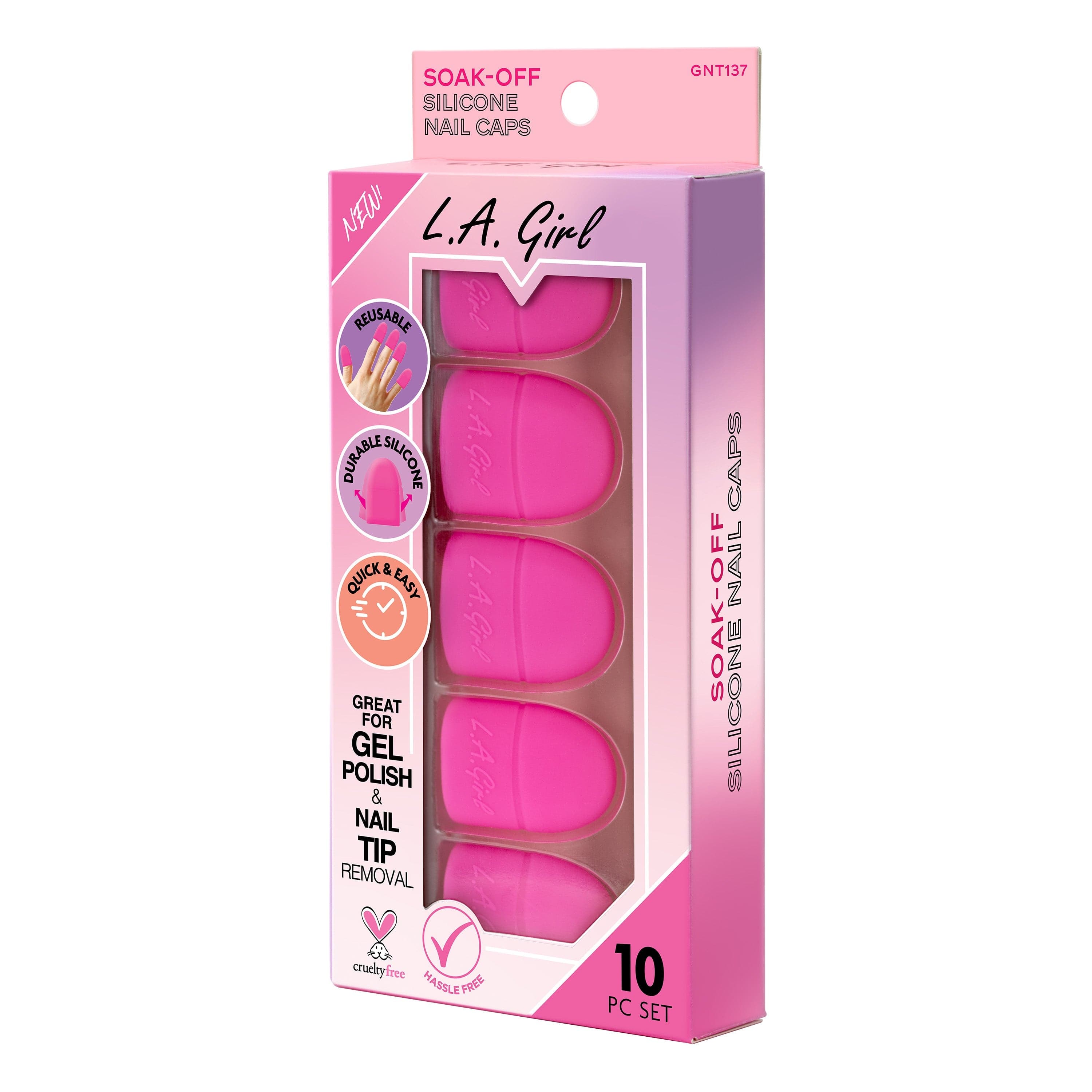 L.A. Girl GNT137G Soak-Off caps ongles silicone réutilisables