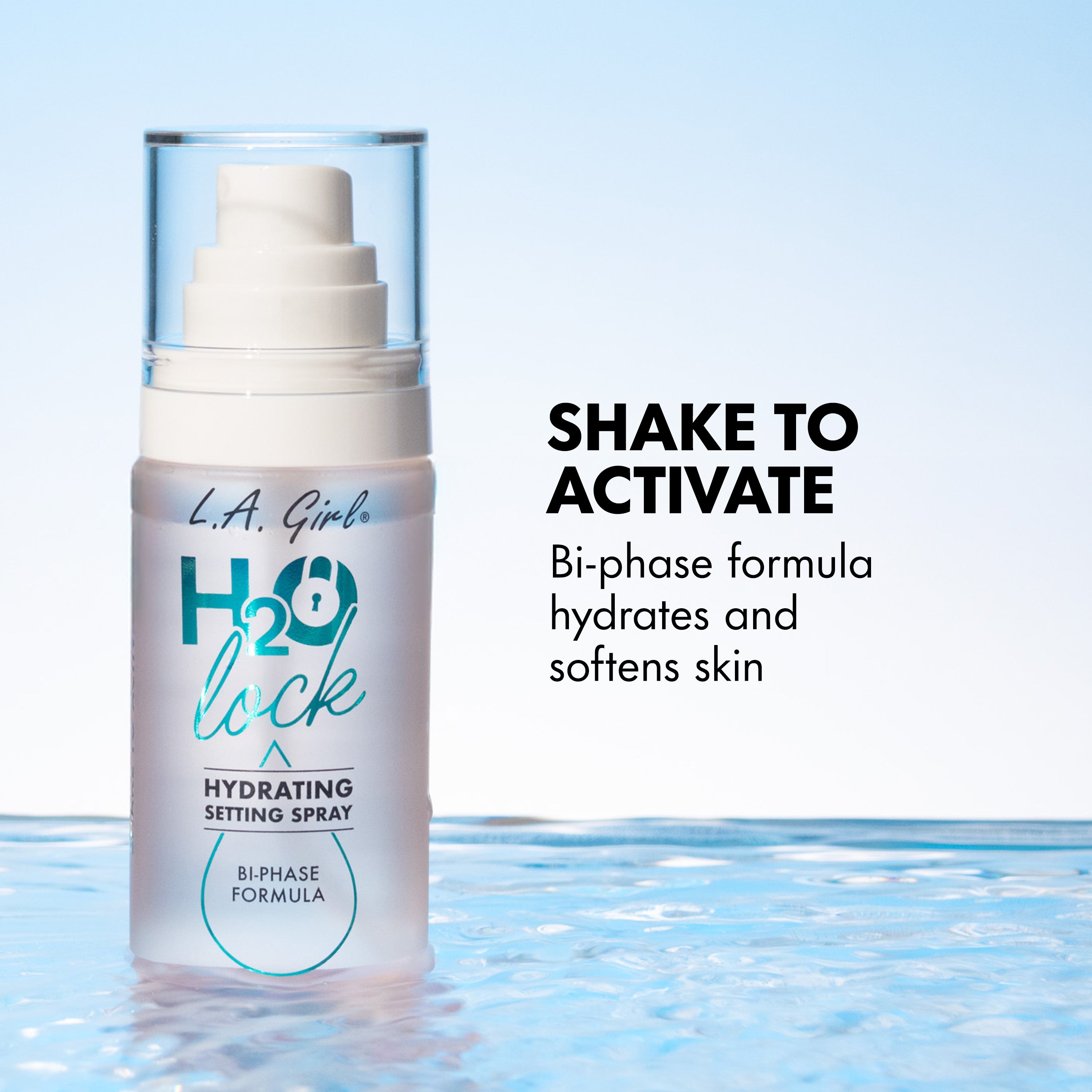 L.A. Girl Prime & Set H2O Lock Spray fixateur Clear fini lumineux