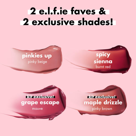 e.l.f. Lips Glossy Lip Stain rouge à lèvres kit 4 teintes longue tenue