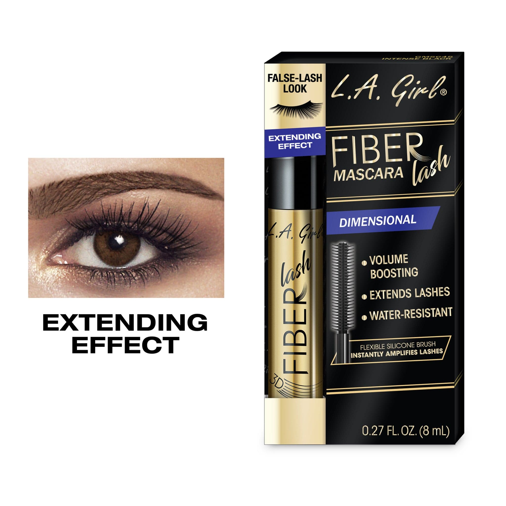 L.A. Girl Fiber Lash Intense Black mascara volume fibres