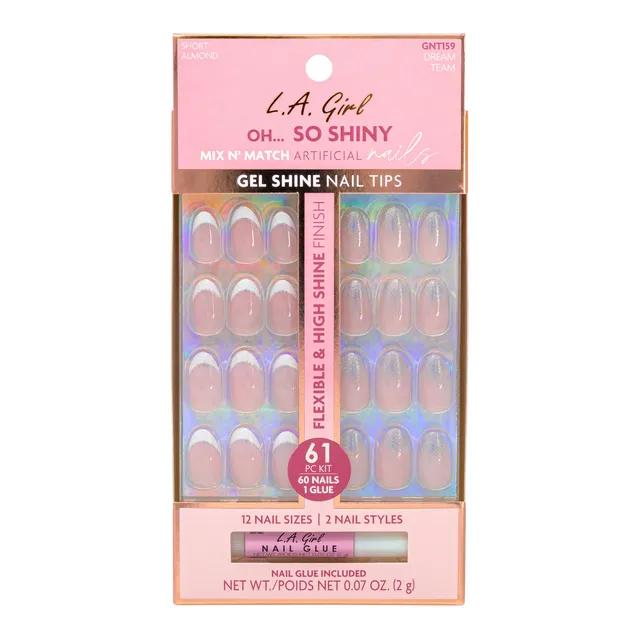 L.A. Girl Oh So Shiny GNT159G faux ongles Dream Team 60 pcs