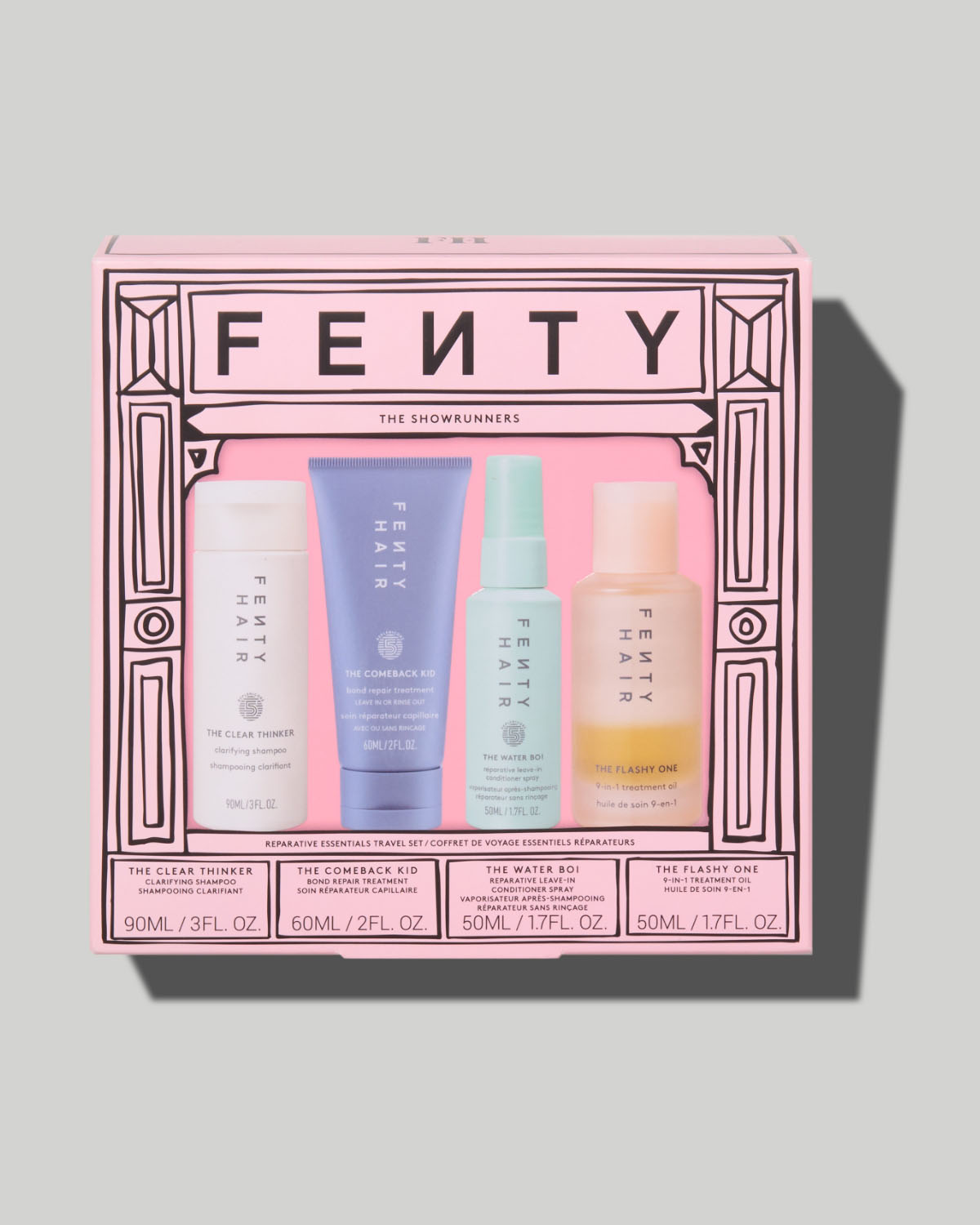 Fenty Beauty Showrunners coffret cheveux voyage réparation hydratant
