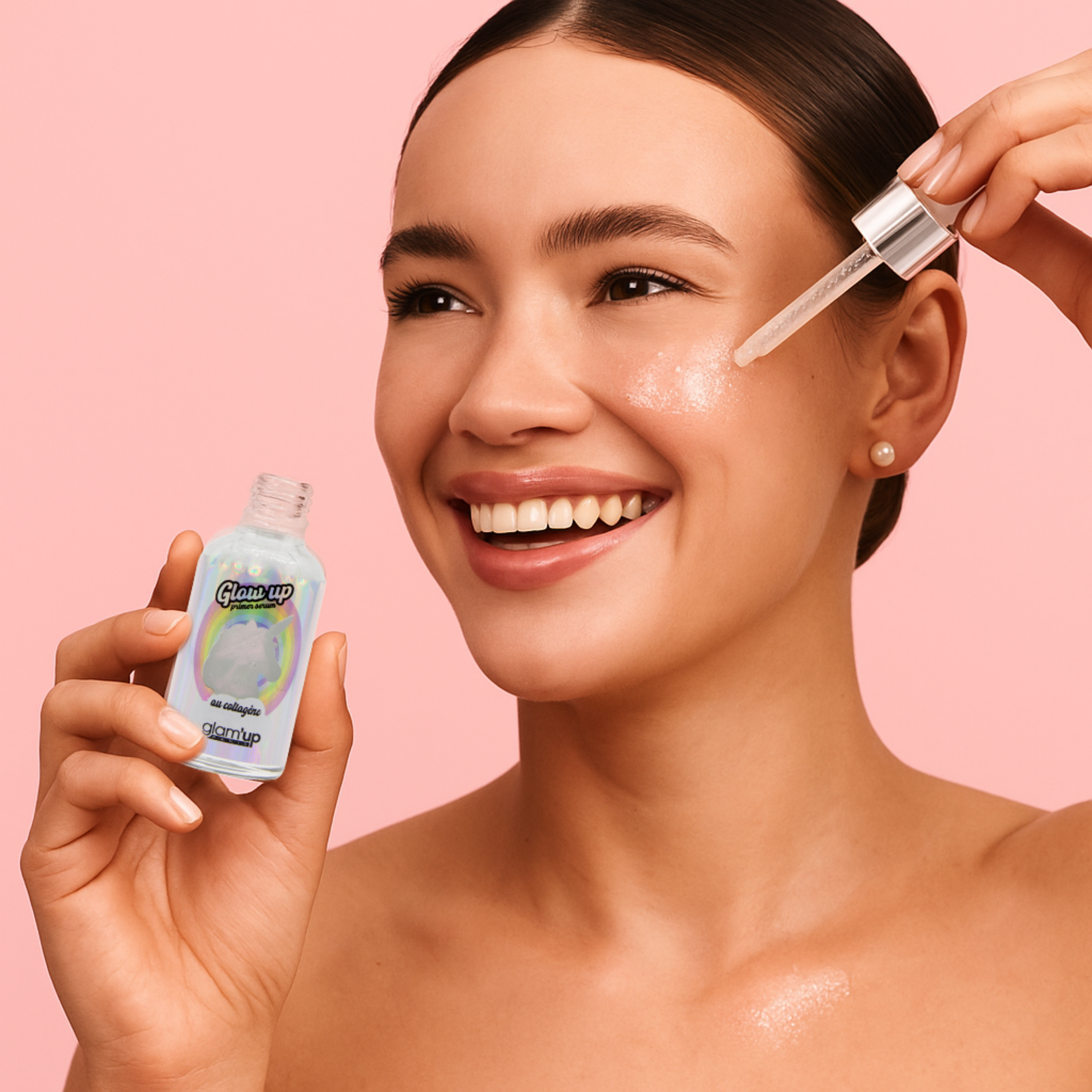 Glam'Up Skincare Primer Sérum Glow Up Base Teint Collagène