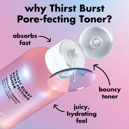 e.l.f. Thirst Burst Pore-fecting Toner lotion BHA 2% hibiscus