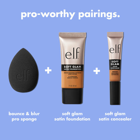 E.L.F Brushes & Tools Éponge Teint Bounce & Blur Vegan