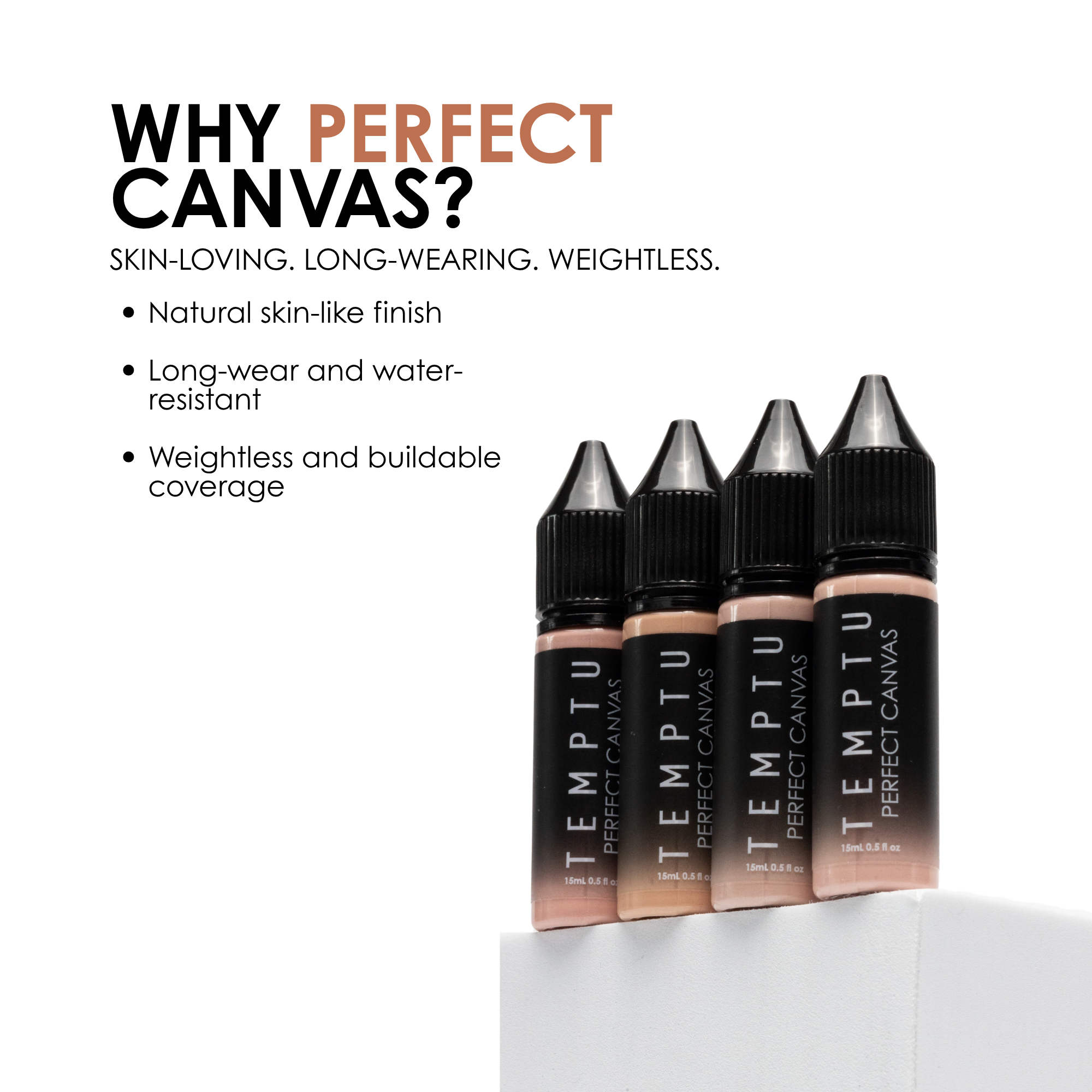 TEMPTU Perfect Canvas Essentials Set fond de teint kit 12 pièces tenue longue
