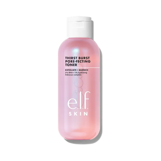 e.l.f. Thirst Burst Pore-fecting Toner lotion BHA 2% hibiscus