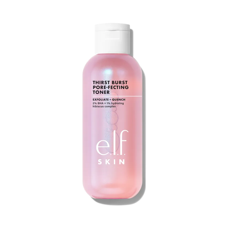 e.l.f. Thirst Burst Pore-fecting Toner lotion BHA 2% hibiscus