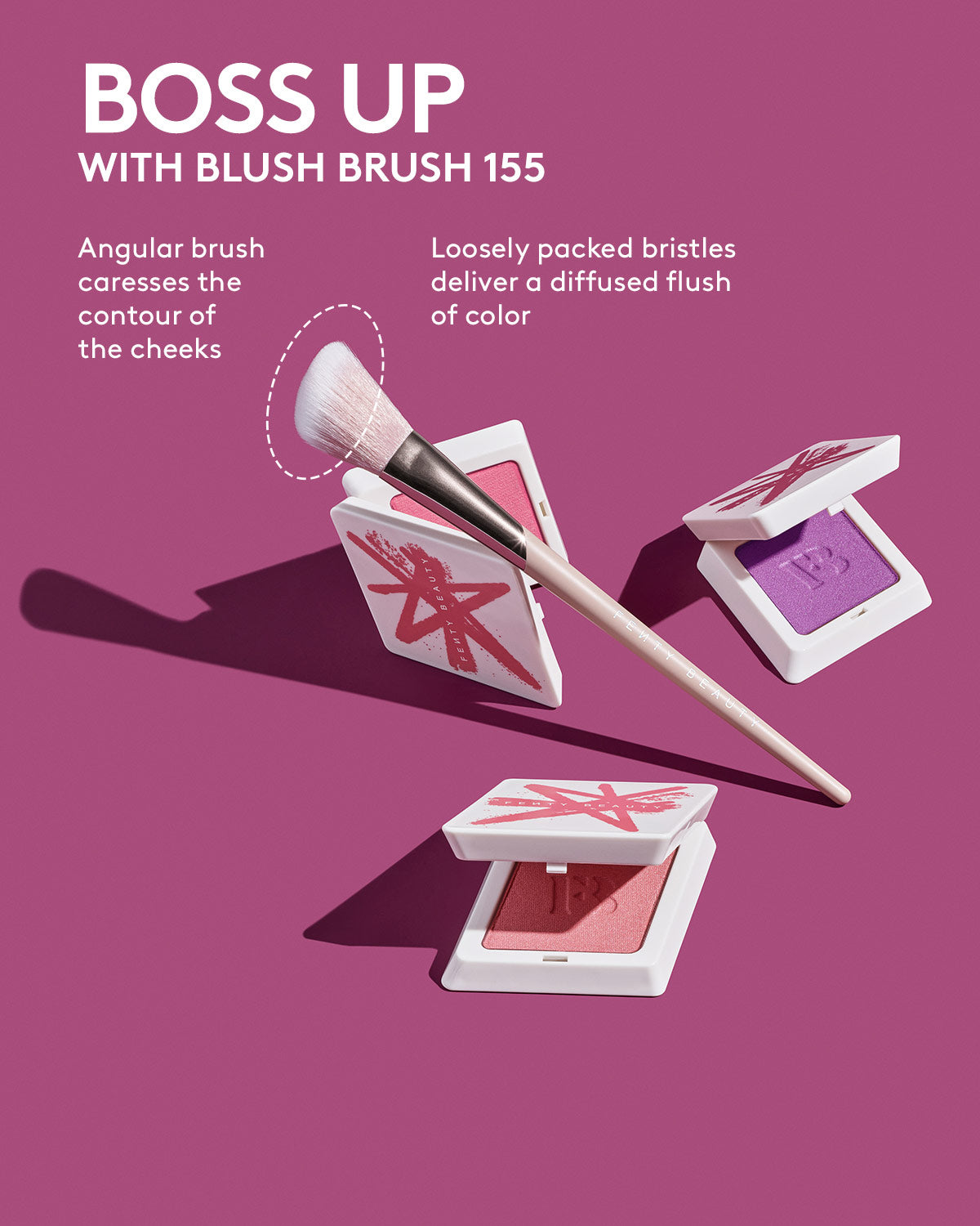 Fenty Beauty Cheek Blush Brush 155 Pinceau Poudre Teint