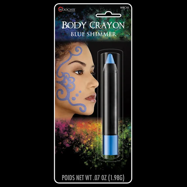 Cinema Secrets Woochie crayon body shimmer bleu pailleté