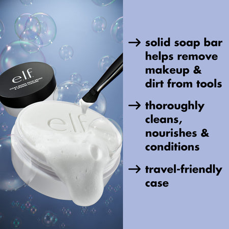 e.l.f. Clean Queen nettoyant pinceaux solide éponges