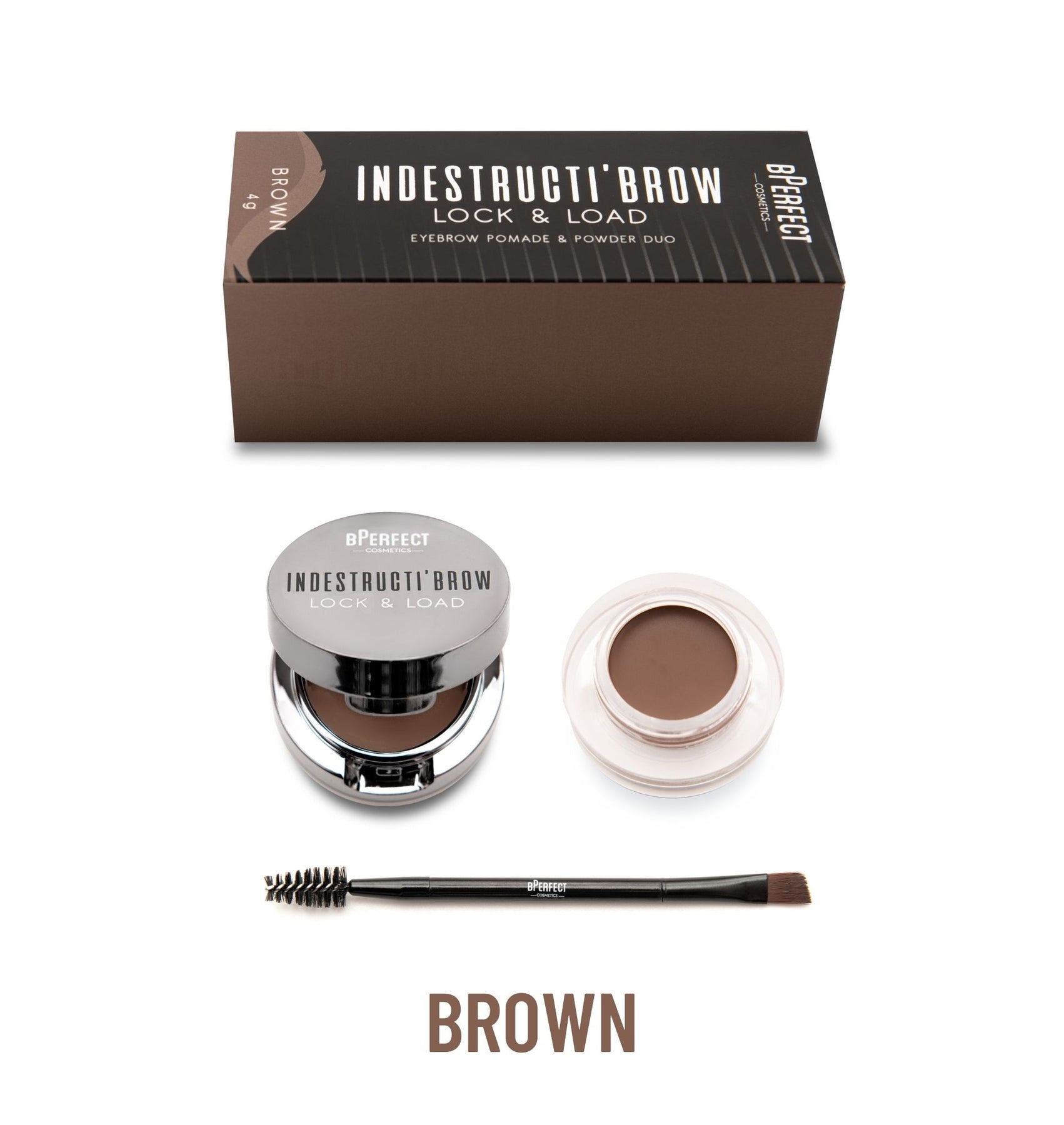 Be Perfect Indestructi'Brow kit sourcils Brown pommade poudre