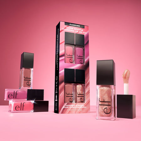 e.l.f. Glow Reviver Huile Lèvres Repulpante Kit 4 Teintes