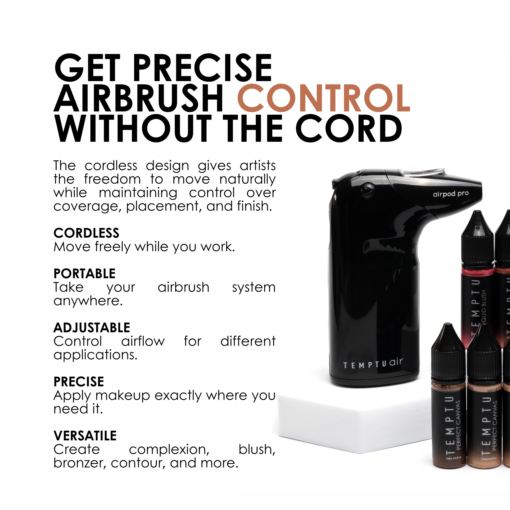 TEMPTU Air aérographe maquillage compresseur noir