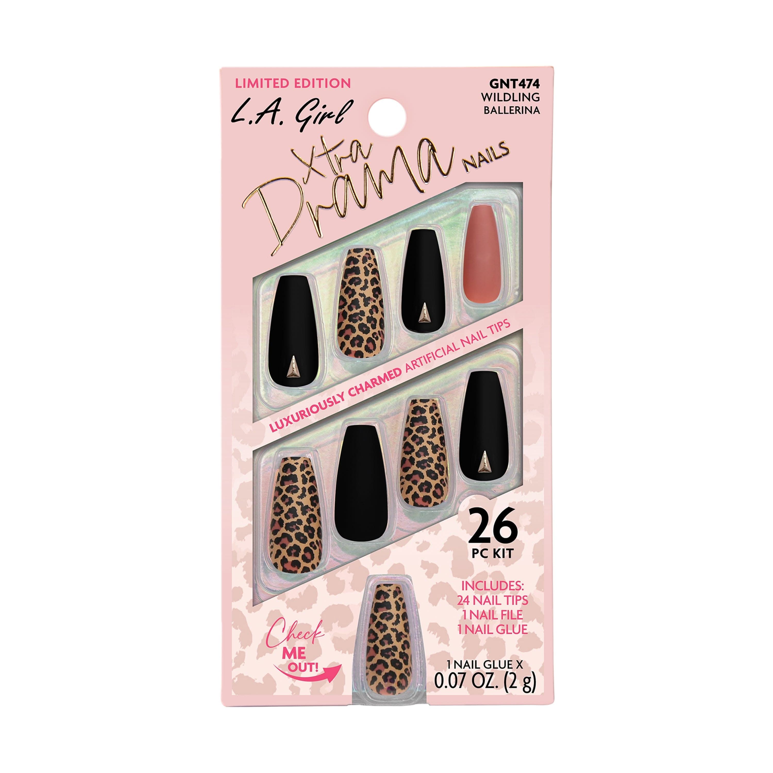 L.A. Girl Nails Extra Drama faux ongles Mani-Fest 24 pcs