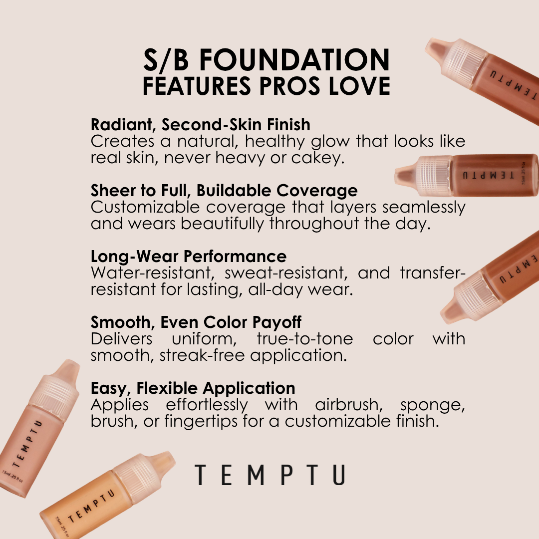TEMPTU S/B Foundation Starter Set fond de teint airbrush 12 teintes silicone