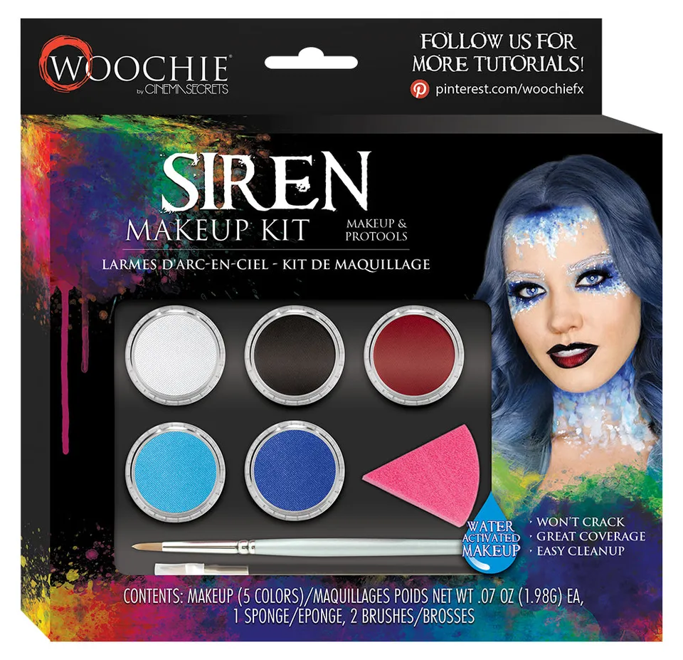Cinema Secrets Woochie Siren kit maquillage aqua 5 couleurs
