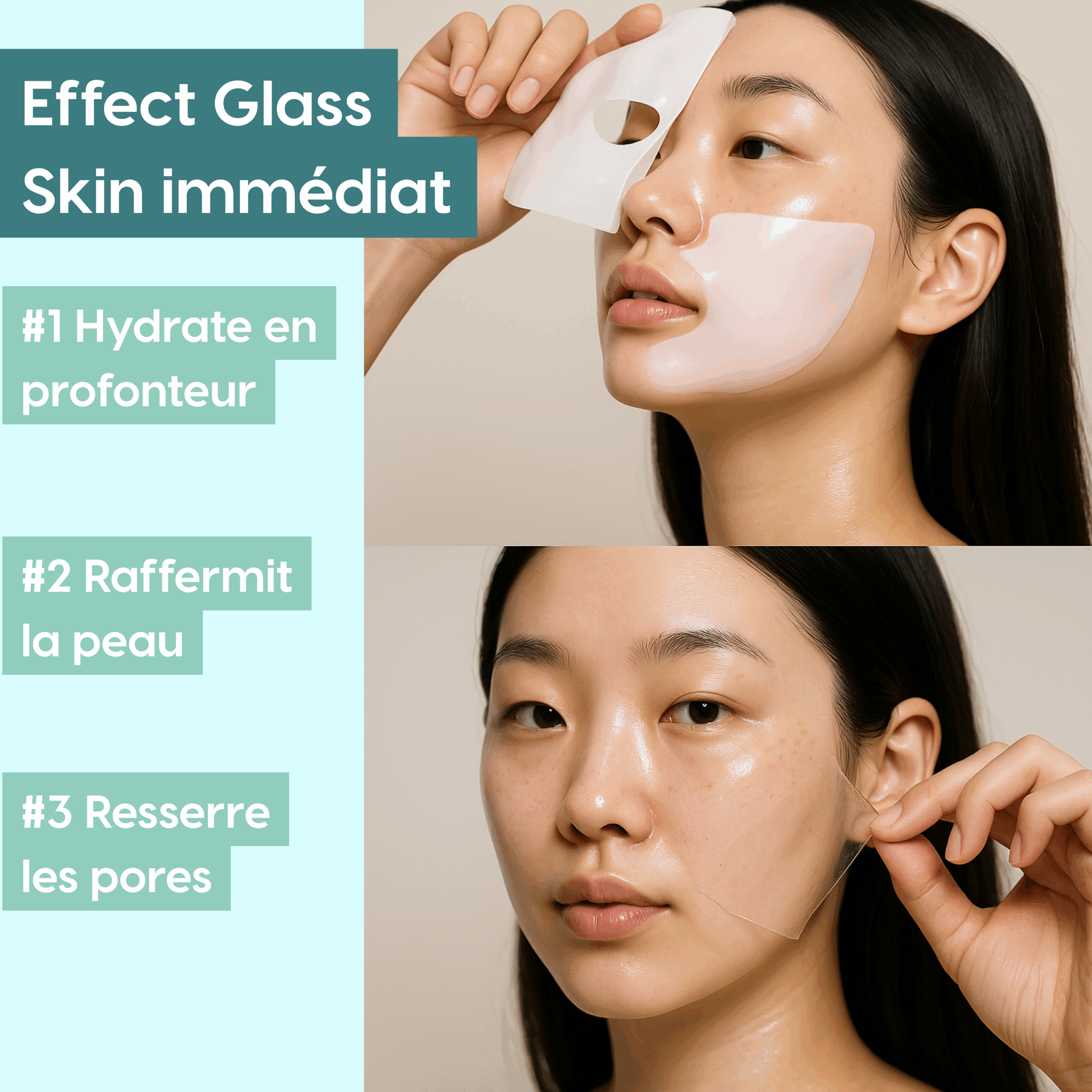 Glam'Up Skincare Masque Coréen au Collagène hydrogel hydratant