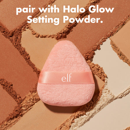 E.L.F Halo Glow houppette poudre visage lavable fini flouté