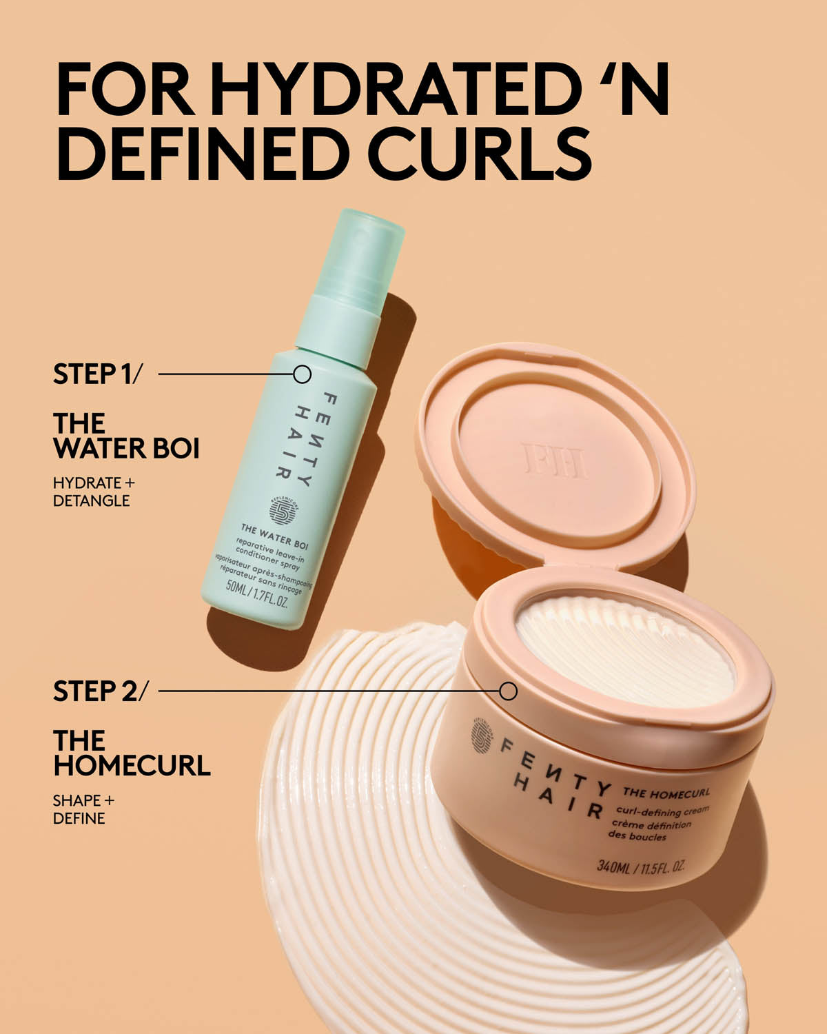 Fenty Beauty Bounce Besties set boucles spray + crème